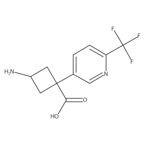 3-Amino-1-[6-(trifluoromethyl)pyridin-3-yl]cyclobutane-1-carboxylic acid Structure