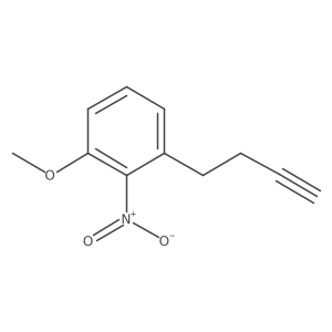 1-(But-3-yn-1-yl)-3-methoxy-2-nitrobenzene结构式