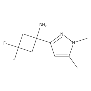 1-(1,5-dimethyl-1H-pyrazol-3-yl)-3,3-difluorocyclobutan-1-amine Structure