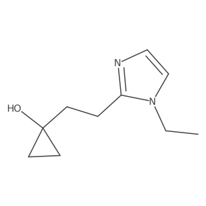 1-[2-(1-ethyl-1H-imidazol-2-yl)ethyl]cyclopropan-1-ol结构式