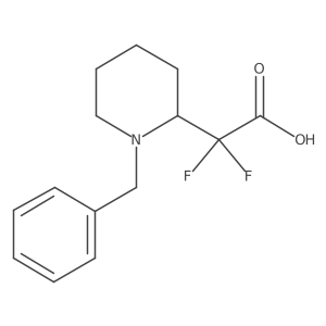 2-(1-Benzylpiperidin-2-yl)-2,2-difluoroacetic acid结构式
