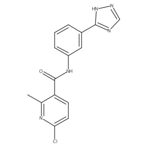 6-Chloro-2-methyl-N-[3-(1H-1,2,4-triazol-5-yl)phenyl]pyridine-3-carboxamide Structure