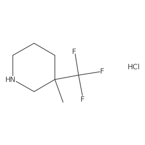 3-Methyl-3-(trifluoromethyl)piperidine;hydrochloride Structure