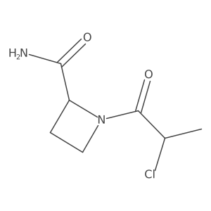1-[(2R)-2-chloropropanoyl]azetidine-2-carboxamide结构式