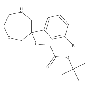 Tert-butyl 2-{[6-(3-bromophenyl)-1,4-oxazepan-6-yl]oxy}acetate Structure