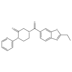 4-(2-Ethylbenzo[d]thiazole-6-carbonyl)-1-(pyridin-2-yl)piperazin-2-one结构式