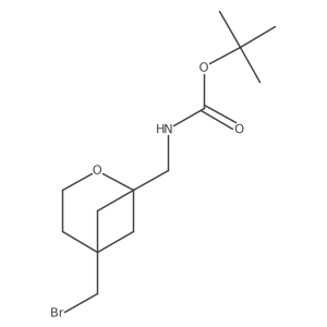 tert-butyl N-{[5-(bromomethyl)-2-oxabicyclo[3.1.1]heptan-1-yl]methyl}carbamate Structure