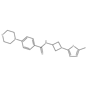 N-[1-(5-methyl-1,3,4-thiadiazol-2-yl)azetidin-3-yl]-4-(morpholin-4-yl)benzamide Structure