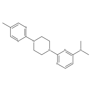 N,N-Dimethyl-2-[4-(5-methylpyrimidin-2-yl)piperazin-1-yl]pyrimidin-4-amine结构式