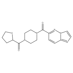 1-{Imidazo[1,2-b]pyridazine-6-carbonyl}-4-(oxolane-2-carbonyl)piperazine Structure