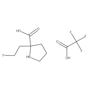 2-(2-fluoroethyl)pyrrolidine-2-carboxylic acid;2,2,2-trifluoroacetic acid结构式