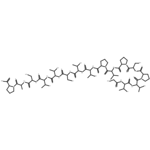 H-Gly-thr-thr-pro-ser-pro-val-pro-thr-thr-ser-thr-thr-ser-ala-pro-OH Structure