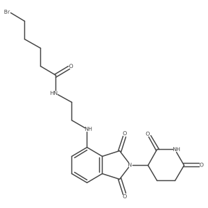 5-bromo-N-[2-[[2-(2,6-dioxo-3-piperidyl)-1,3-dioxo-isoindolin-4-yl]amino]ethyl]pentanamide Structure