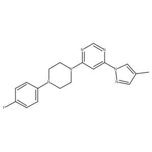 4-[4-(4-fluorophenyl)piperazin-1-yl]-6-(4-methyl-1H-pyrazol-1-yl)pyrimidine Structure