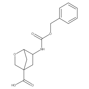 rac-(1R,4S,6R)-6-{[(benzyloxy)carbonyl]amino}-2-oxabicyclo[2.2.1]heptane-4-carboxylic acid结构式