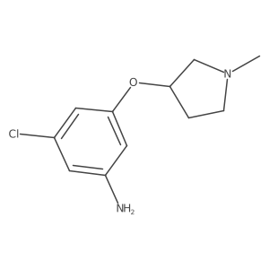 3-Chloro-5-[(1-methyl-3-pyrrolidinyl)oxy]benzenamine Structure
