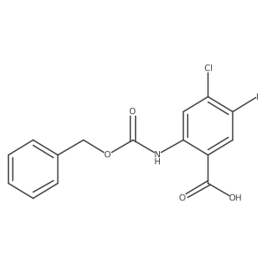 2-{[(Benzyloxy)carbonyl]amino}-4-chloro-5-iodobenzoic acid结构式
