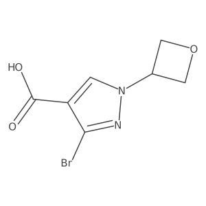 3-bromo-1-(3-oxetanyl)-1H-Pyrazole-4-carboxylic acid结构式