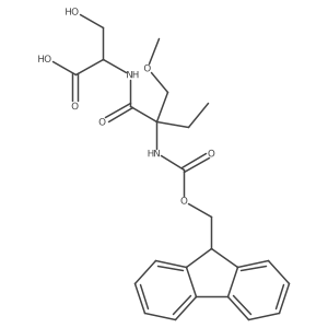 (2S)-2-[2-({[(9H-fluoren-9-yl)methoxy]carbonyl}amino)-2-(methoxymethyl)butanamido]-3-hydroxypropanoic acid结构式