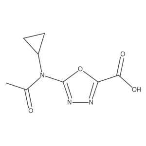 5-(N-cyclopropylacetamido)-1,3,4-oxadiazole-2-carboxylic acid Structure