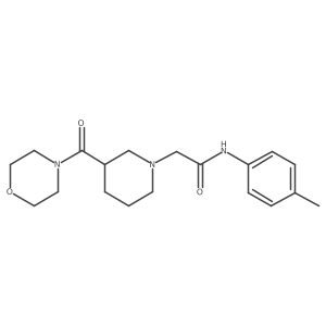 N-(4-methylphenyl)-2-[3-(morpholine-4-carbonyl)piperidin-1-yl]acetamide Structure