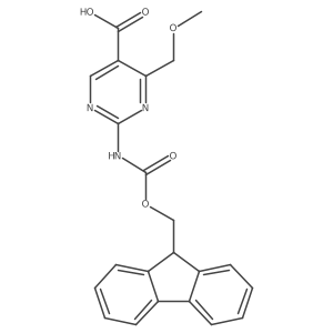 2-({[(9H-fluoren-9-yl)methoxy]carbonyl}amino)-4-(methoxymethyl)pyrimidine-5-carboxylic acid结构式