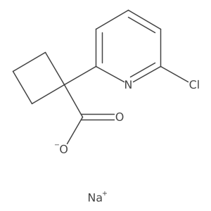 Sodium 1-(6-chloropyridin-2-yl)cyclobutane-1-carboxylate结构式
