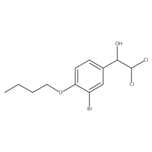 1-(3-Bromo-4-butoxyphenyl)-2,2-dichloroethanol结构式