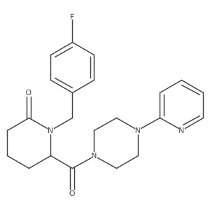 1-[(4-Fluorophenyl)methyl]-6-[4-(pyridin-2-yl)piperazine-1-carbonyl]piperidin-2-one Structure