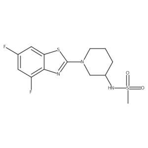 N-[1-(4,6-difluoro-1,3-benzothiazol-2-yl)piperidin-3-yl]methanesulfonamide结构式