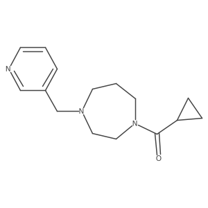 1-Cyclopropanecarbonyl-4-[(pyridin-3-yl)methyl]-1,4-diazepane结构式