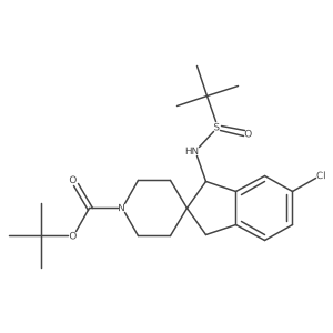 N-[(R)-1'-Boc-5-chloro-1,3-dihydrospiro[indene-2,4'-piperidin]-3-yl]-2-methylpropane-2-sulfinamide结构式