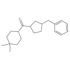 4-{[3-(4,4-Difluoropiperidine-1-carbonyl)pyrrolidin-1-yl]methyl}pyridine结构式