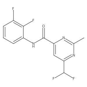 6-(difluoromethyl)-N-(2,3-difluorophenyl)-2-methylpyrimidine-4-carboxamide结构式