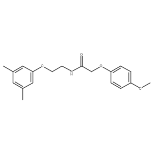 N-(2-(3,5-dimethylphenoxy)ethyl)-2-(4-methoxyphenoxy)acetamide结构式
