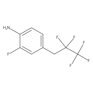 2-Fluoro-4-(2,2,3,3,3-pentafluoropropyl)benzenamine结构式