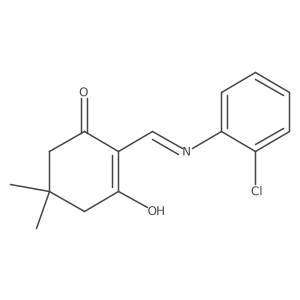 2-(((2-Chlorophenyl)amino)methylene)-5,5-dimethylcyclohexane-1,3-dione结构式