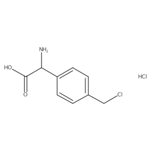 2-Amino-2-[4-(chloromethyl)phenyl]acetic acid hydrochloride Structure