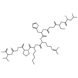L-Leucyl-L-serylglycyl-L-histidyl-N~5~-(diaminomethylidene)-L-ornithyl-L-lysyl-L-prolylglycyl-L-threonine Structure