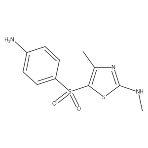 4-Methyl-2-methylamino-5-sulfanilylthiazole结构式