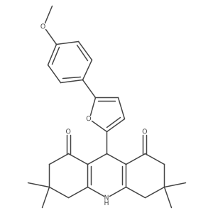 9-(5-(4-Methoxyphenyl)furan-2-yl)-3,3,6,6-tetramethyl-3,4,6,7,9,10-hexahydroacridine-1,8(2H,5H)-dione Structure