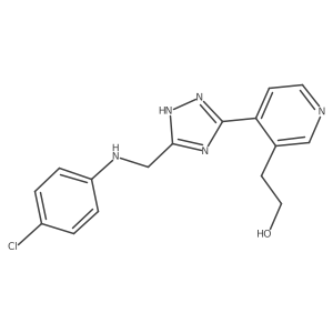 4-[5-[[(4-Chlorophenyl)amino]methyl]-1H-1,2,4-triazol-3-yl]-3-pyridineethanol结构式