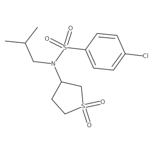 4-chloro-N-(1,1-dioxidotetrahydrothiophen-3-yl)-N-isobutylbenzenesulfonamide Structure