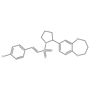 1-[2-(4-chlorophenyl)ethenesulfonyl]-2-(3,4-dihydro-2H-1,5-benzodioxepin-7-yl)pyrrolidine Structure