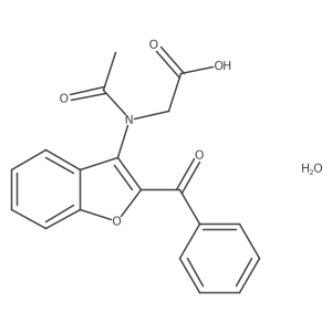 2-(N-(2-Benzoylbenzofuran-3-yl)acetamido)acetic acid hydrate结构式