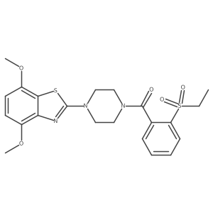 (4-(4,7-Dimethoxybenzo[d]thiazol-2-yl)piperazin-1-yl)(2-(ethylsulfonyl)phenyl)methanone结构式