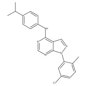 1-(5-chloro-2-methylphenyl)-N-(4-isopropylphenyl)-1H-pyrazolo[3,4-d]pyrimidin-4-amine Structure