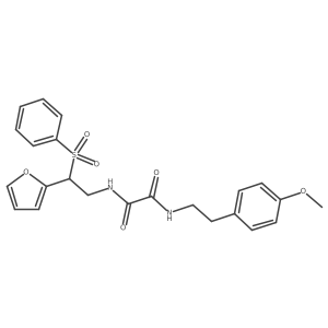 N1-(2-(furan-2-yl)-2-(phenylsulfonyl)ethyl)-N2-(4-methoxyphenethyl)oxalamide Structure