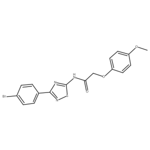 N-[3-(4-bromophenyl)-1,2,4-thiadiazol-5-yl]-2-(4-methoxyphenoxy)acetamide Structure