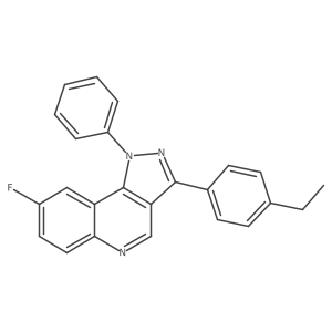 3-(4-ethylphenyl)-8-fluoro-1-phenyl-1H-pyrazolo[4,3-c]quinoline结构式